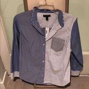 JCrew Blue Stripped Button Down